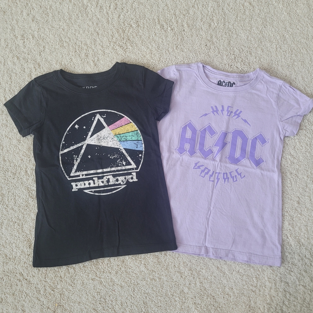 Pink Floyd and AC/DC Kids T-Shirt Size 6/6x